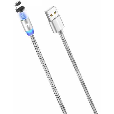 Кабель USB - Lightning, 1м, More Choice K61Si Silver