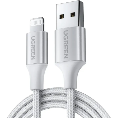 Кабель USB - Lightning, 2м, UGREEN US199 Silver