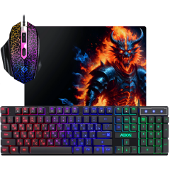 Клавиатура + мышь + коврик Defender Alion Black_1