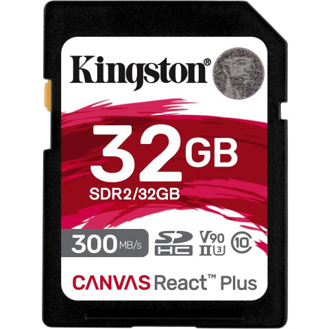 Карта памяти 32Gb SD Kingston Canvas React Plus (SDR2/32GB)