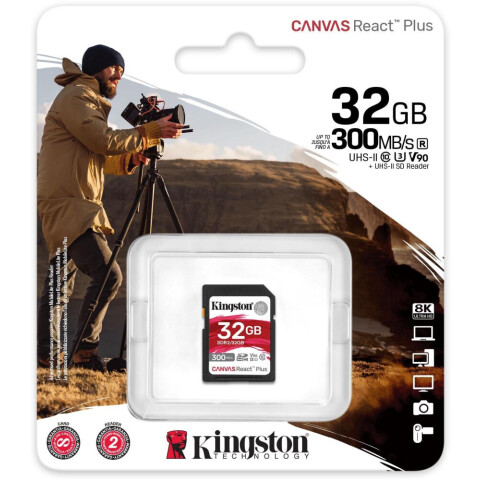 Карта памяти 32Gb SD Kingston Canvas React Plus (SDR2/32GB)_1