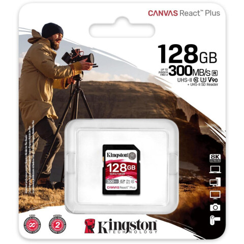 Карта памяти 128Gb SD Kingston Canvas React Plus (SDR2/128GB)_1