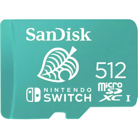 Карта памяти 512Gb MicroSD SanDisk Nintendo Switch (SDSQXAO-512G-GN3ZN)