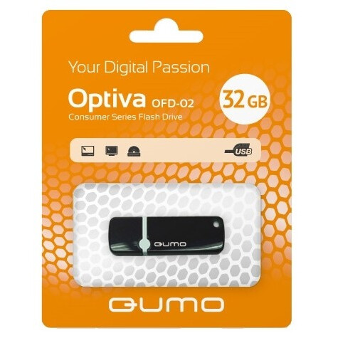 USB Flash накопитель 32Gb QUMO Optiva 02 Black