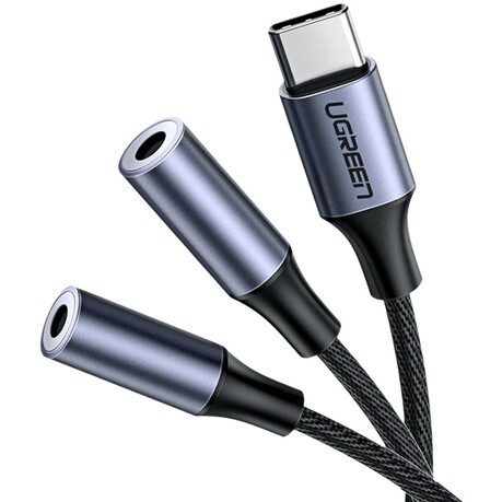 Переходник USB Type-C - 2x mini jack 3.5мм, UGREEN AV144