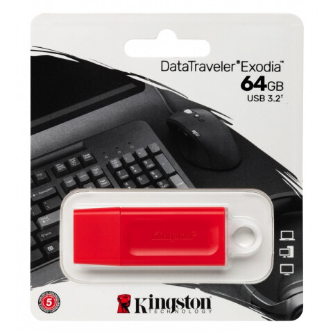 USB Flash накопитель 64Gb Kingston DataTraveler Exodia Red (KC-U2G64-7GR)_1