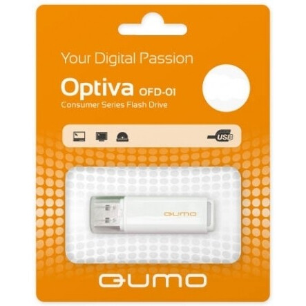 USB Flash накопитель 16Gb QUMO Optiva 01 White
