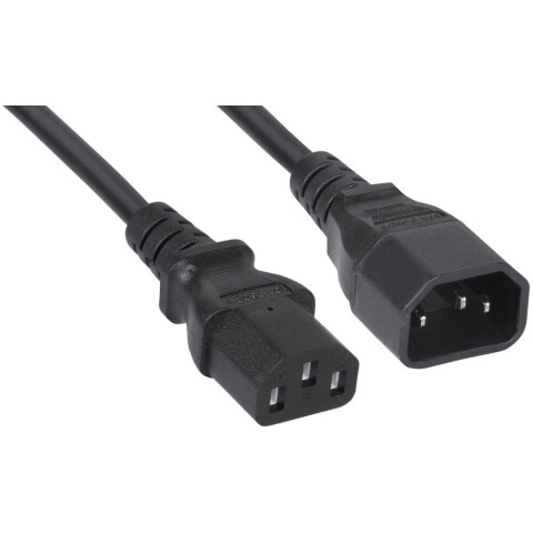 Кабель питания IEC-320-C13 - IEC-320-C14, 1.8м, Cabeus PC-189-VDE-1.0-1.8M