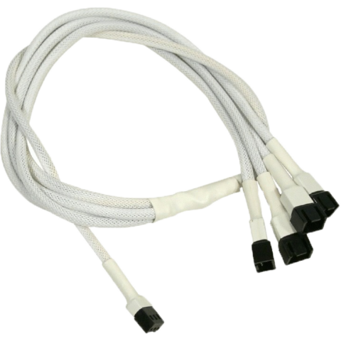 Разветвитель 3-pin - 4x 3-pin Nanoxia NX34A60W White