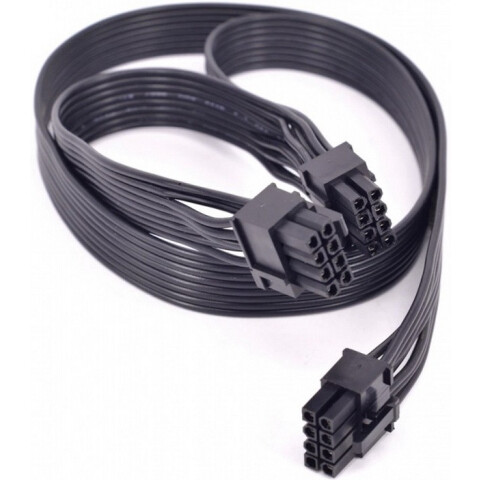 Разветвитель PCI-E 8-pin - 2x 6+2 pin, 0.28м, Gooxi CN-PDC-Y280-280