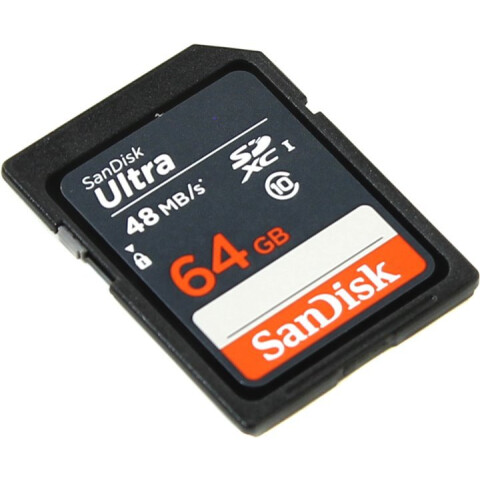 Карта памяти 64Gb SD SanDisk Ultra (SDSDUNB-064G-GN3IN)