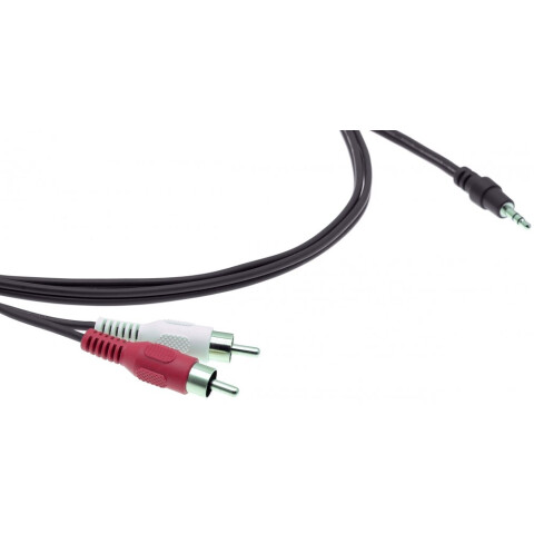 Кабель 3.5 Jack (M) - 2xRCA (M), 3м, Kramer C-A35M/2RAM-10