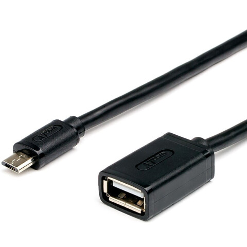 Переходник USB 2.0 A (F) - microUSB B (M), 0.1м, ATCOM AT3792