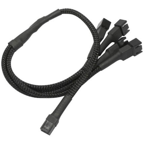 Переходник Nanoxia 3-pin - 4x 3-pin Black (NX34A30)