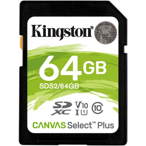 Карта памяти 64Gb SD Kingston Canvas Select Plus (SDS2/64GB)