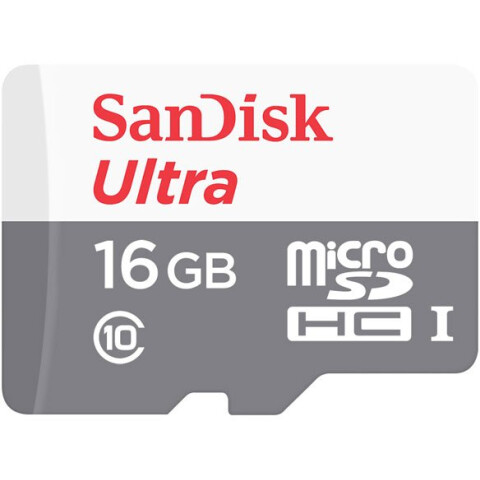 Карта памяти 16Gb MicroSD SanDisk Ultra (SDSQUNS-016G-GN3MN)