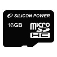 Карта памяти 16Gb MicroSD Silicon Power (SP016GBSTH010V10)