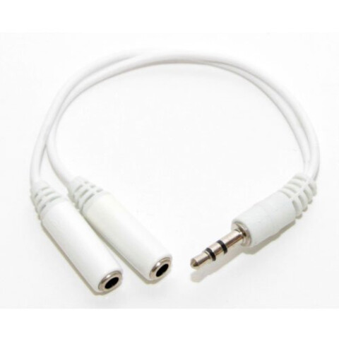 Переходник 5bites 3.5 Jack (M) - 2x 3.5 Jack (F) (AA-3MF2-02WH)