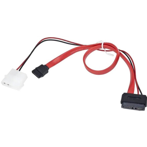 Кабель SATA - SATA Slimline + Molex (M), 0.5м, Gembird CC-SATA-C3