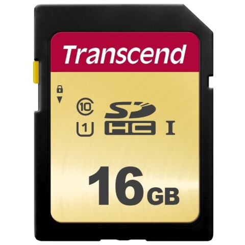 Карта памяти 16Gb SD Transcend (TS16GSDC500S)
