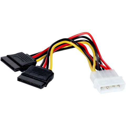 Переходник Molex - 2x SATA, 0.15м, Exegate EX138935RUS