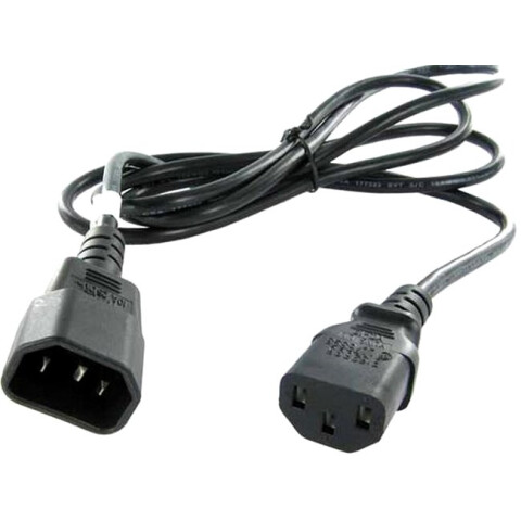 Кабель питания IEC-320-C13 - IEC-320-C14, 1.8м, Telecom TP020-IEC320-C13/C14-1.8-BK
