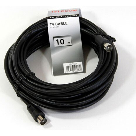 Кабель антенный/коаксиальный (M) - (M), 10м, Telecom TTV9555-10M