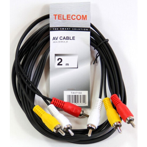 Кабель 3xRCA (M) - 3xRCA (M), 2м, Telecom TAV7150-2M