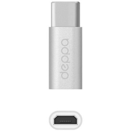 Переходник microUSB (F) - USB Type-C, Deppa 73114