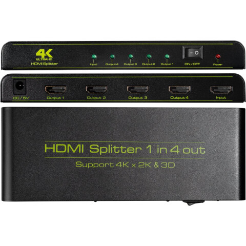 Разветвитель HDMI Greenconnect HDMI - 4x HDMI v1.4 (GL-v104C)_1
