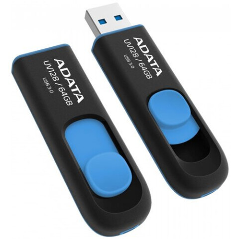 USB Flash накопитель 64Gb ADATA UV128 Black/Blue