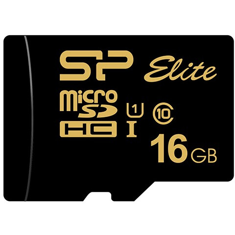 Карта памяти 16Gb MicroSD Silicon Power Elite Gold (SP016GBSTHBU1V1G)