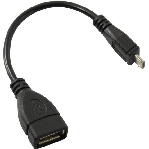 Переходник USB - microUSB, 0.15м, ExeGate EX-OTG-USB2-AFmicroBM5P-0.15