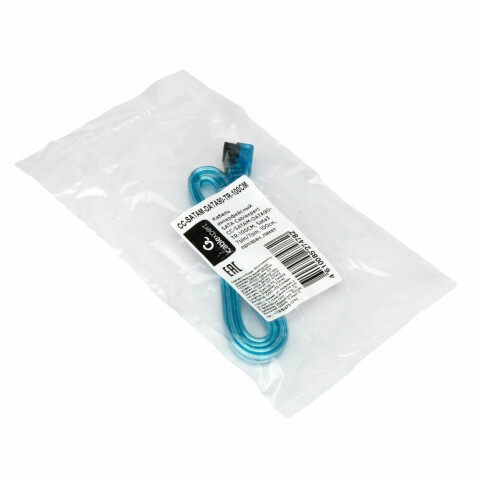 Кабель Cablexpert SATA - SATA, 1м (CC-SATAM-DATA90-TR-100CM)_1