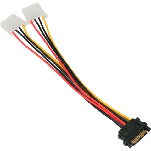 Кабель питания SATA - 2x Molex 4-pin, 0.2м, Cablexpert (CC-SATA-2MOLEX-20CM)