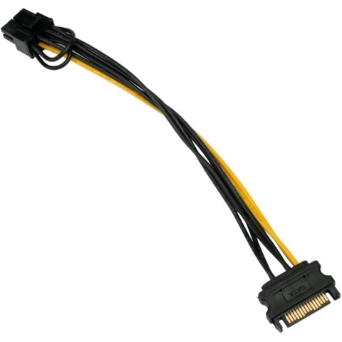 Кабель питания для видеокарты 8-pin PCI-E - SATA 15-pin, 0.2м, Cablexpert (CC-PCIE-SATA-20CM)