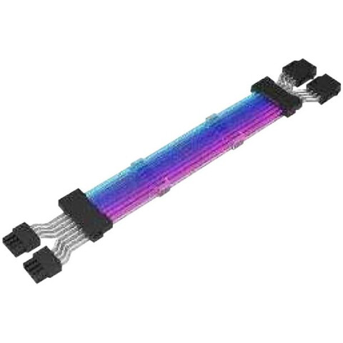 Кабель удлинительный 2x 8-pin PCI-E - 2x 8-pin PCI-E, 0.16м, Alseye 2*8PIN RGB Cable