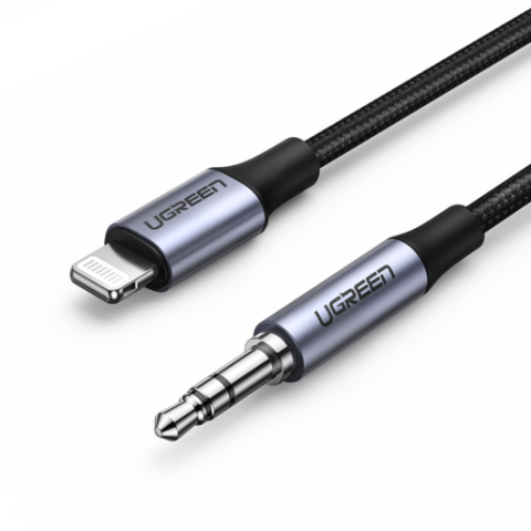 Кабель Lightning - 3.5 Jack, 2м, UGREEN US315