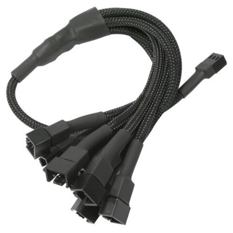 Разветвитель Nanoxia 3-pin - 6x 3-pin Black (NX36A60)