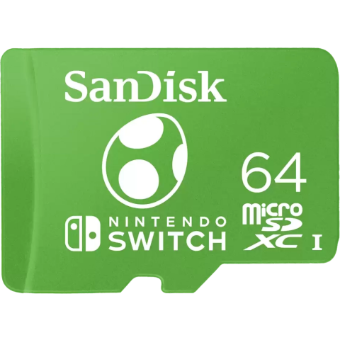 Карта памяти 64Gb MicroSD SanDisk Nintendo Switch (SDSQXAO-064G-GN6ZN)