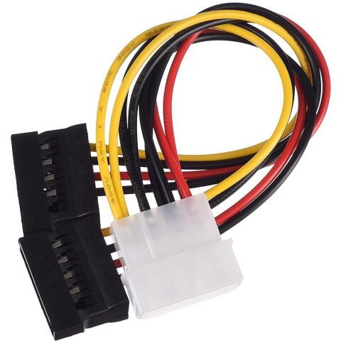 Переходник Molex - 2x SATA, 0.2м, GoPower 00-00027494_1