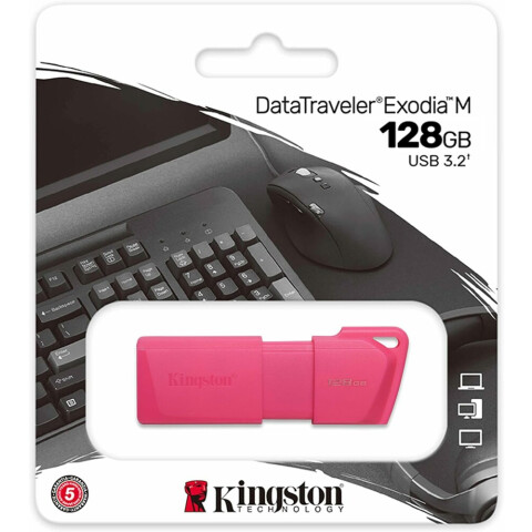 USB Flash накопитель 128Gb Kingston DataTraveler Exodia M Neon Pink (KC-U2L128-7LN)_2