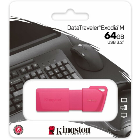 USB Flash накопитель 64Gb Kingston DataTraveler Exodia M Neon Pink (KC-U2L64-7LN)_0