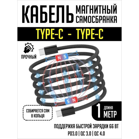 Кабель USB Type-C - USB Type-C, 1м, SmartiNext SN-CM-TCTC_0
