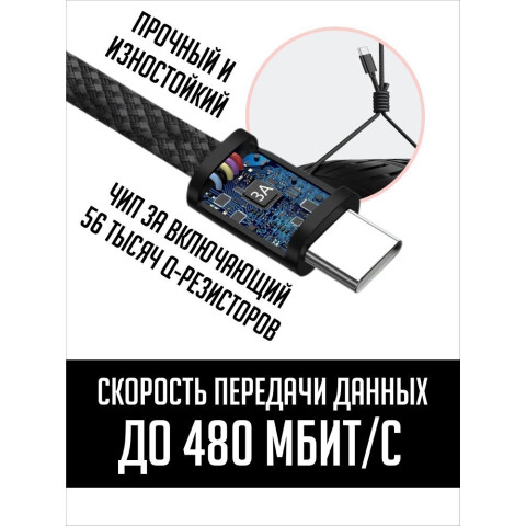 Кабель USB Type-C - USB Type-C, 1м, SmartiNext SN-CM-TCTC_3