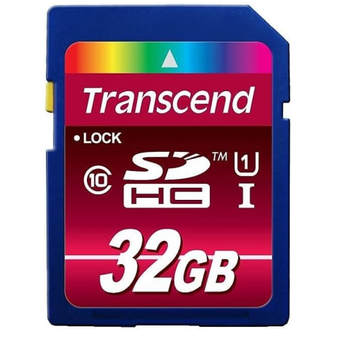 Карта памяти 32Gb SD Transcend (TS32GSDHC10U1)