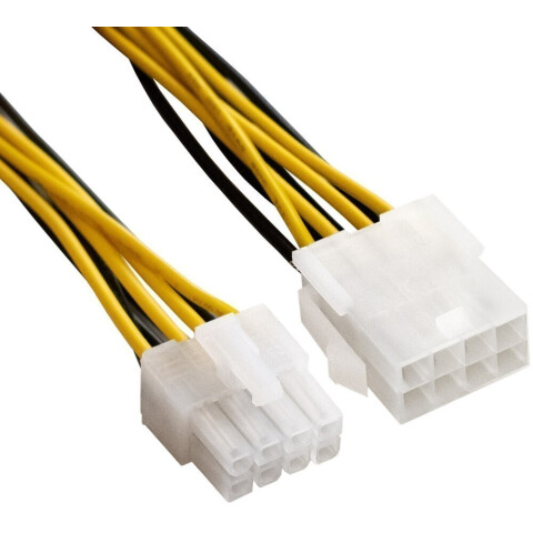 Кабель удлинительный 8-pin EPS - 8-pin EPS, 0.2м, ExeGate EX-EXT-8M8F-0.2_0