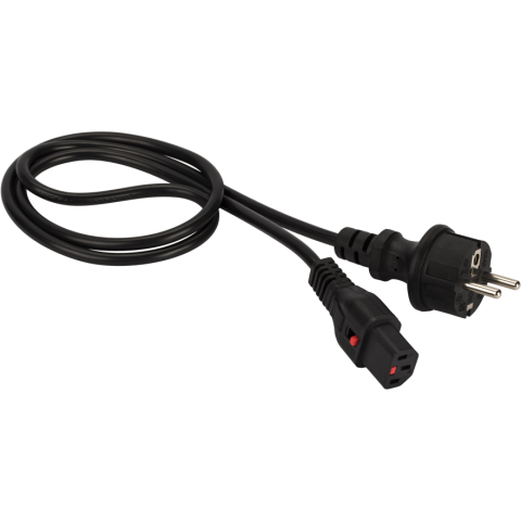 Кабель питания Schuko - IEC-320-C13, 0.5м, Lanmaster LAN-PP13L/SH-0.5-BK