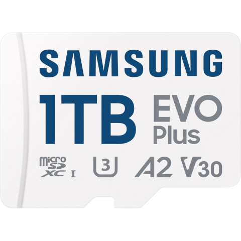 Карта памяти 1Tb MicroSD Samsung EVO Plus + SD адаптер (MB-MC1T0SA)
