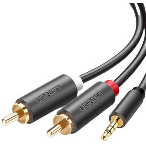 Кабель 3.5 Jack (M) - 2x RCA (M), 3м, UGREEN AV102